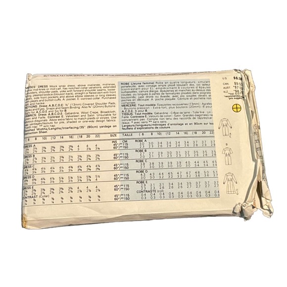 Butterick Classics 6795 Sewing Dress Pattern Sizes 6 8 10 UNCUT NEW Factory Fold - Picture 3 of 5